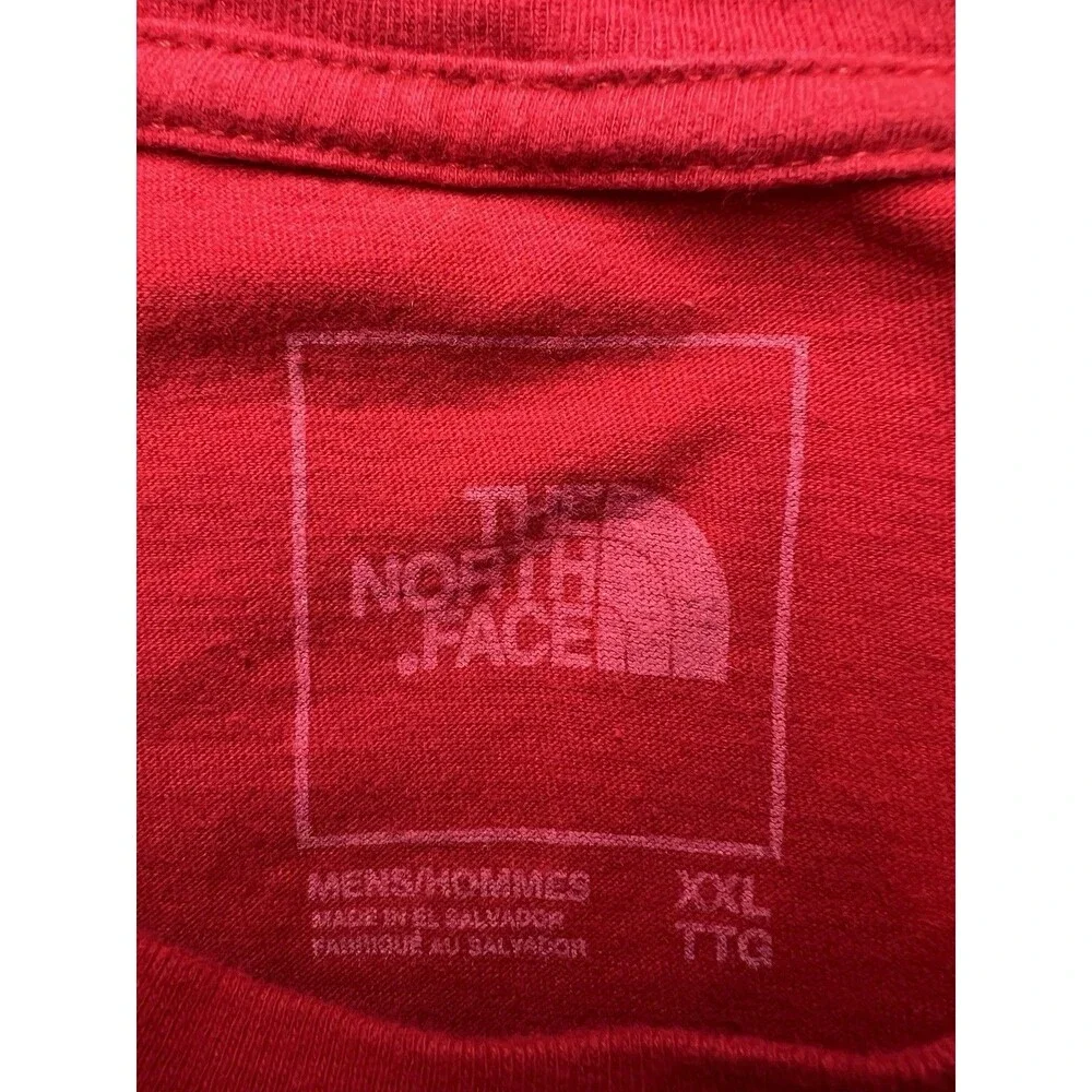 The North Face Logo T Shirt Red White Blue Stars USA America July 4th Mens XXL